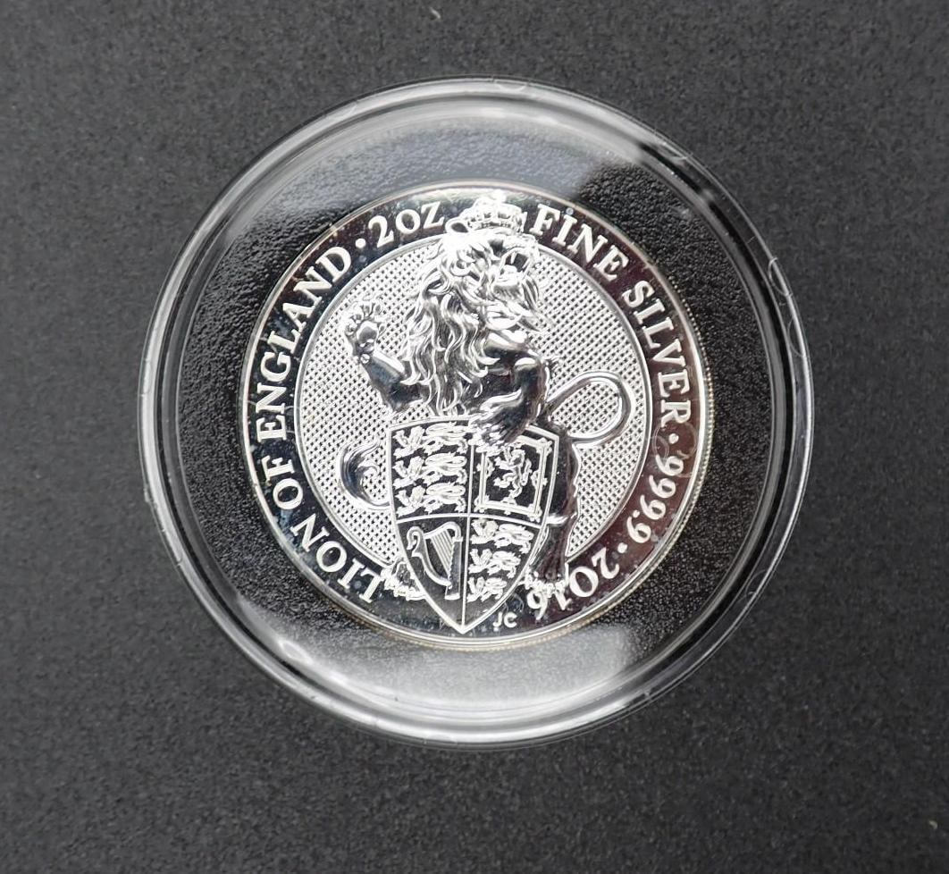 2016 Great Britain Queen's Beasts 2 Ounce .9999 Silver Lion - 2