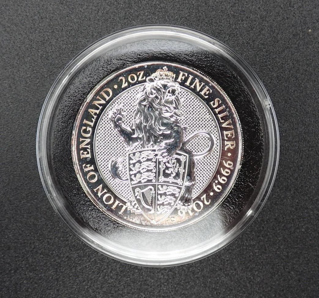 2016 Great Britain Queen's Beasts 2 Ounce .9999 Silver Lion - 2