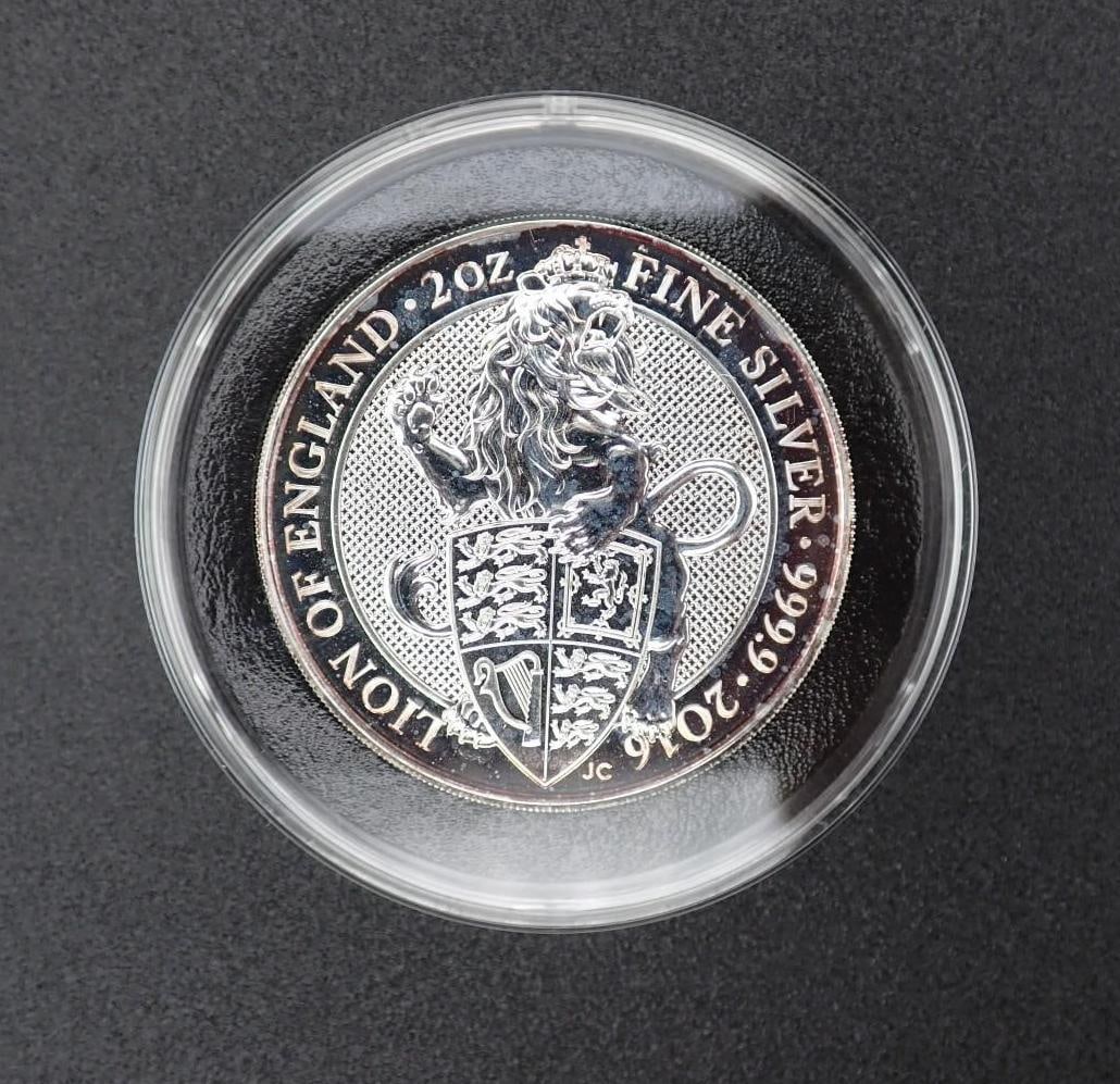 2016 Great Britain Queen's Beasts 2 Ounce .9999 Silver Lion - 2