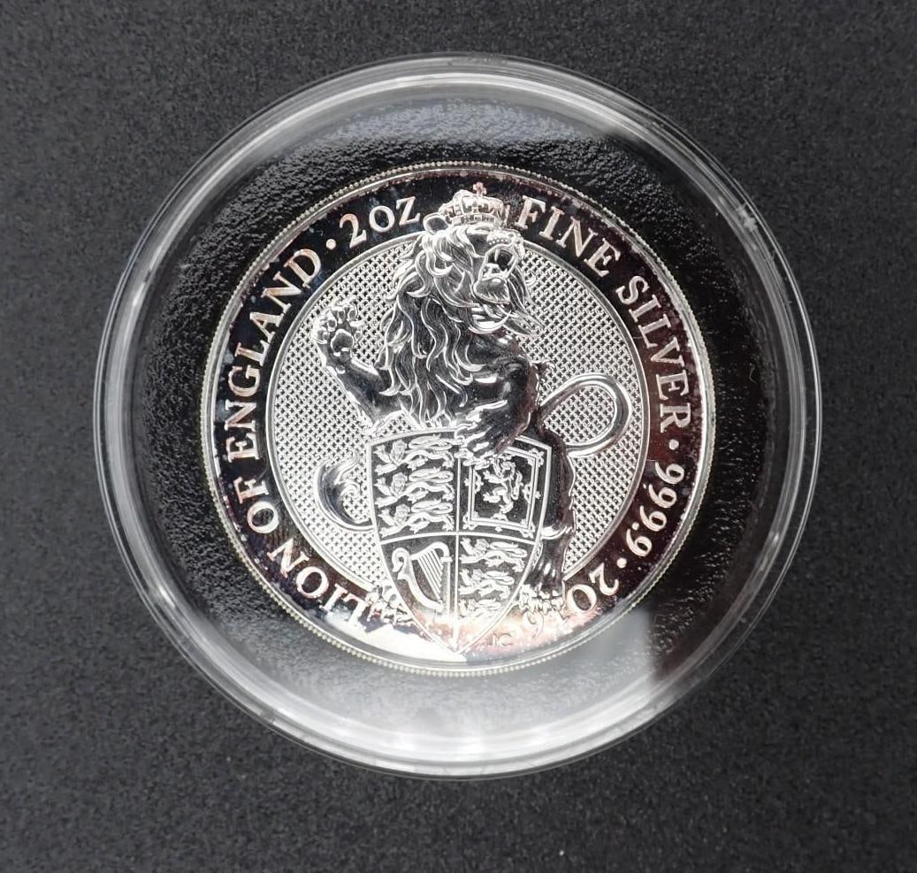 2016 Great Britain Queen's Beasts 2 Ounce .9999 Silver Lion - 2