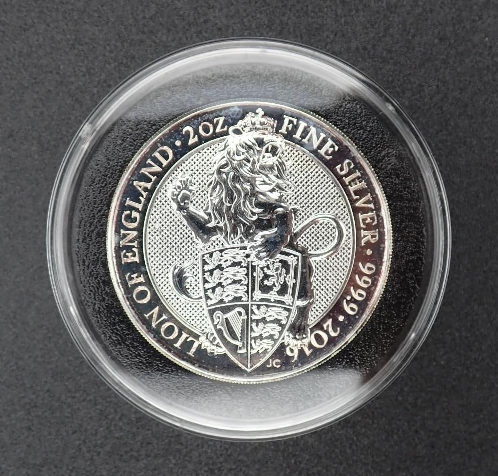 2016 Great Britain Queen's Beasts 2 Ounce .9999 Silver Lion - 2