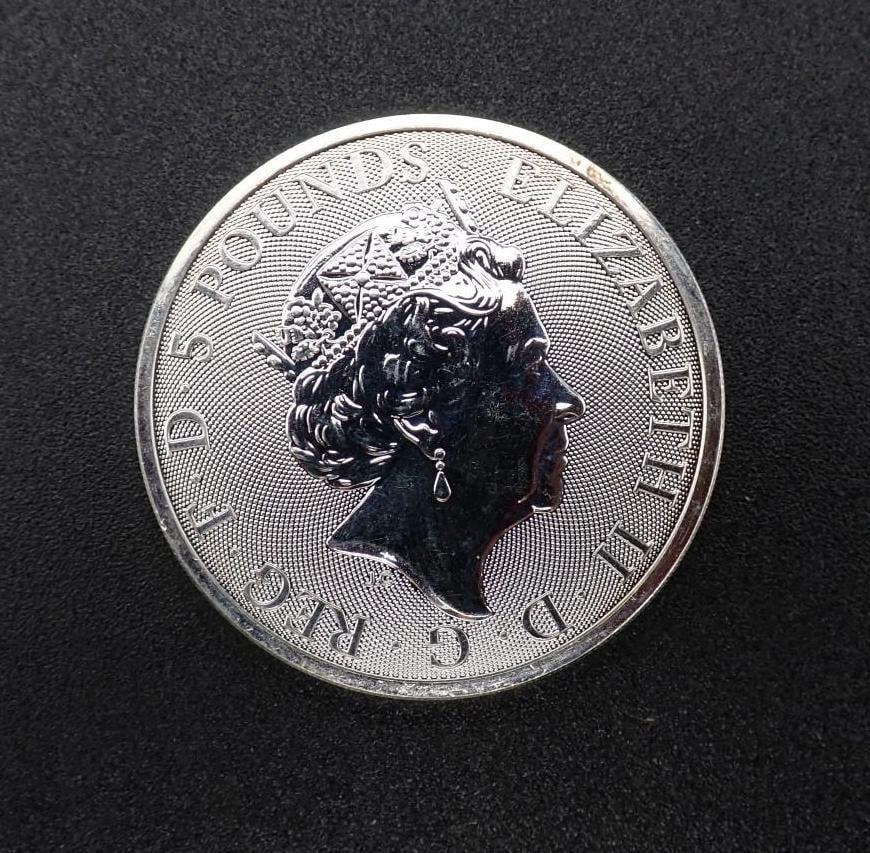 2018 Great Britain Queen's Beasts 2 Ounce .9999 Silver Bull (1 of 2)