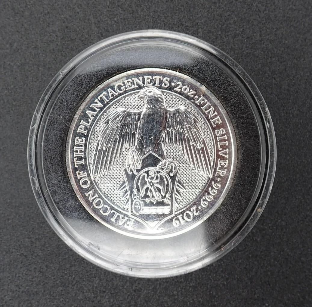 2019 Great Britain Queen's Beasts 2 Ounce .9999 Silver Falcon - 2