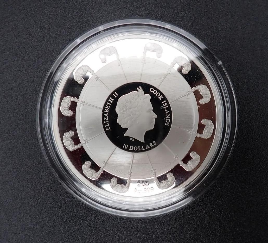 Cased 2015 Cook Islands King Arthur 2 Ounce .999 Silver Coin - 3