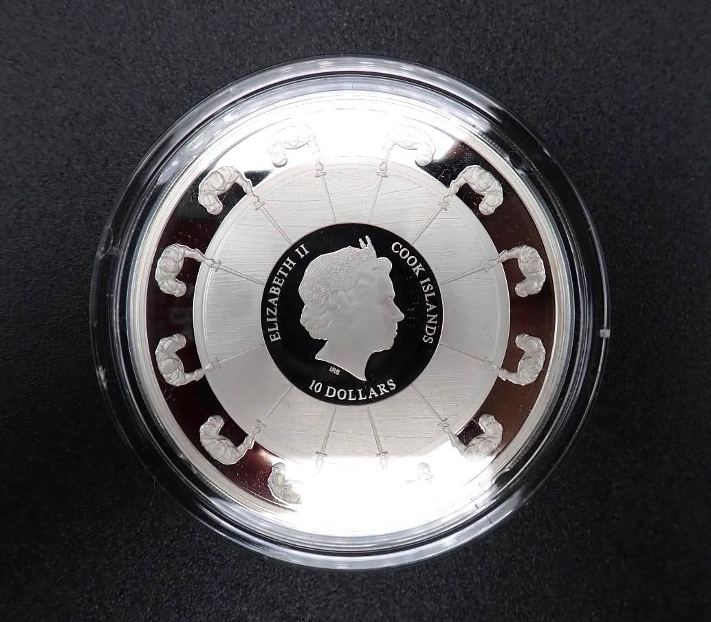 Cased 2015 Cook Islands King Arthur 2 Ounce .999 Silver Coin - 3