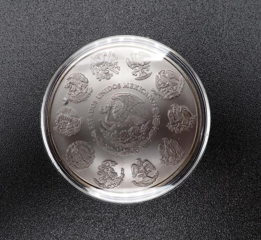 Cased 2015 Mexico "Burning Libertad" 1 Ounce .999 Silver Coin - 3