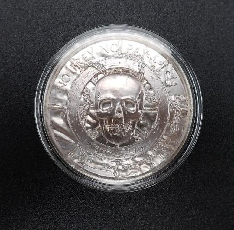 "No Prey No Pay" Privateer Mermaid 2 Ounce .999 Silver Medal: "No Prey No Pay" Privateer Mermaid 2 Ounce .999 Silver Medal -
