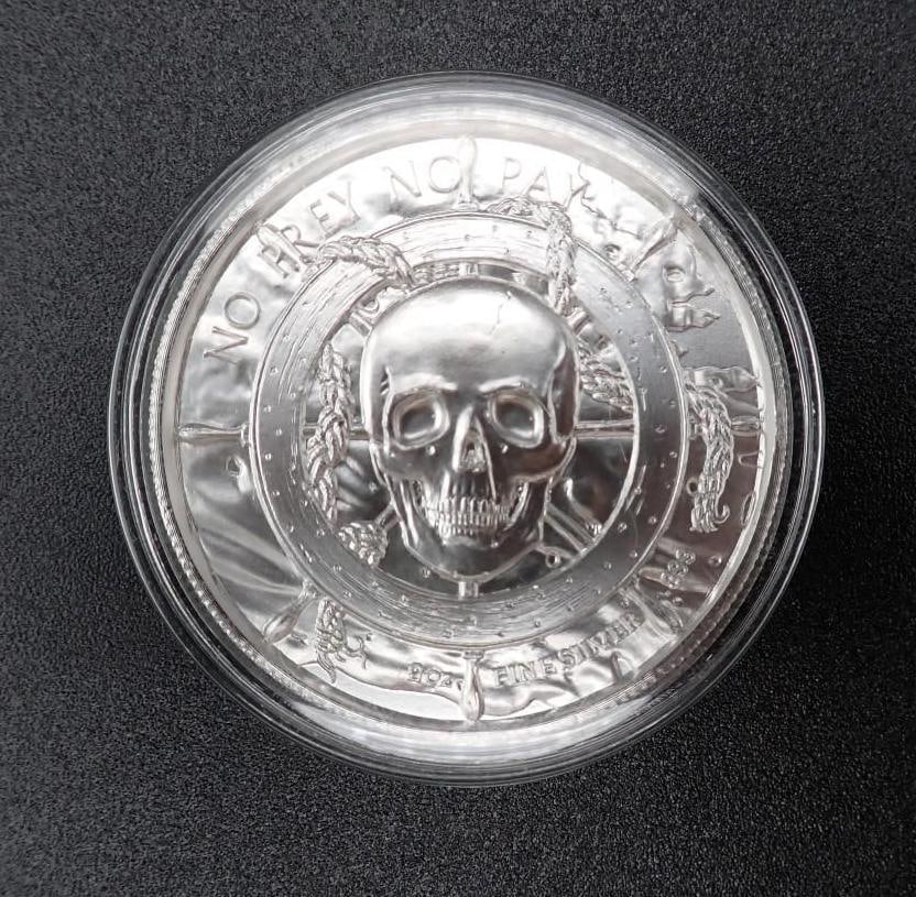 "No Prey No Pay" Privateer Mermaid 2 Ounce .999 Silver Medal: "No Prey No Pay" Privateer Mermaid 2 Ounce .999 Silver Medal -