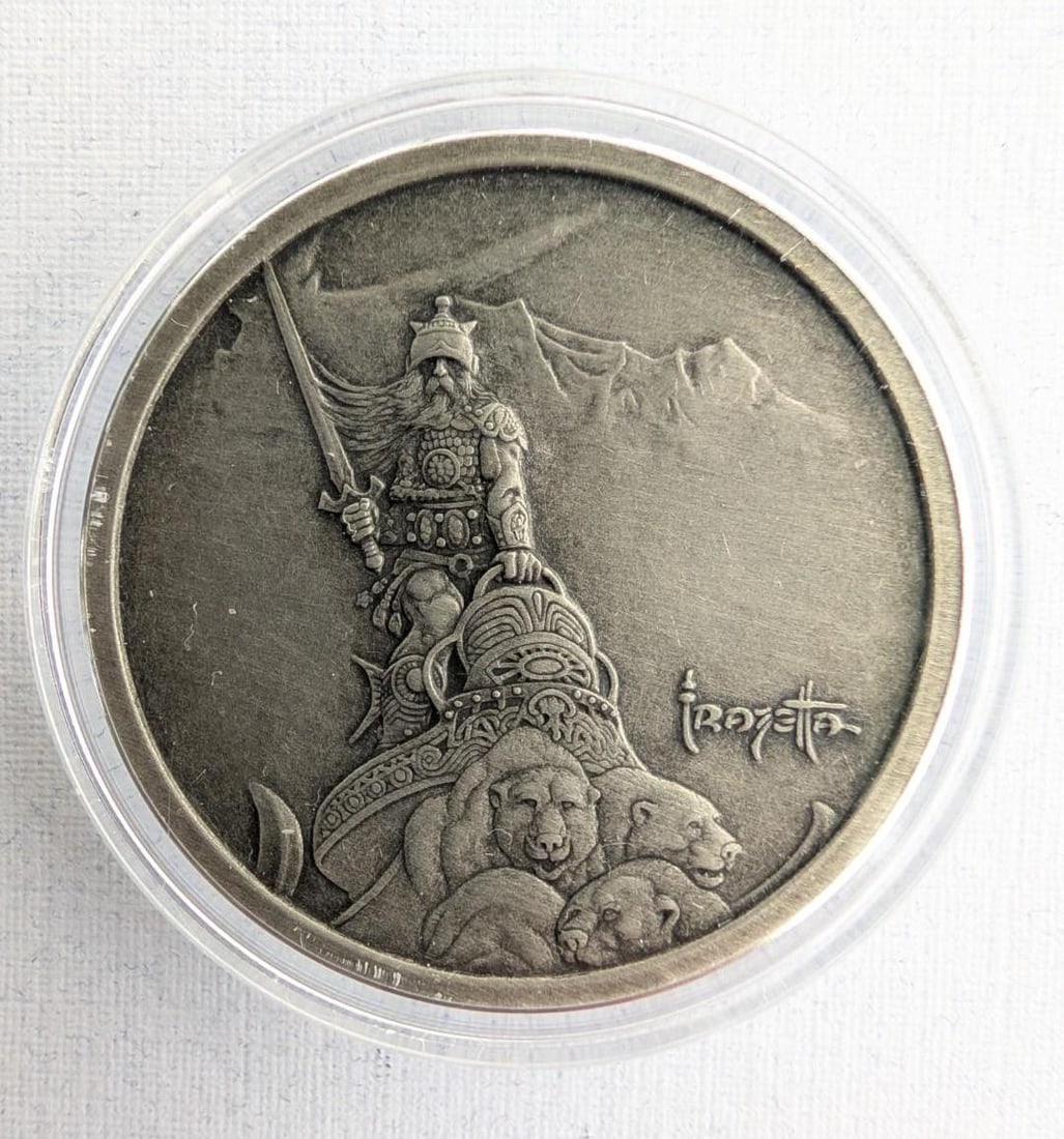 (2) Frank Frazetta Proof 1 Ounce .999 Silver Rounds - 5