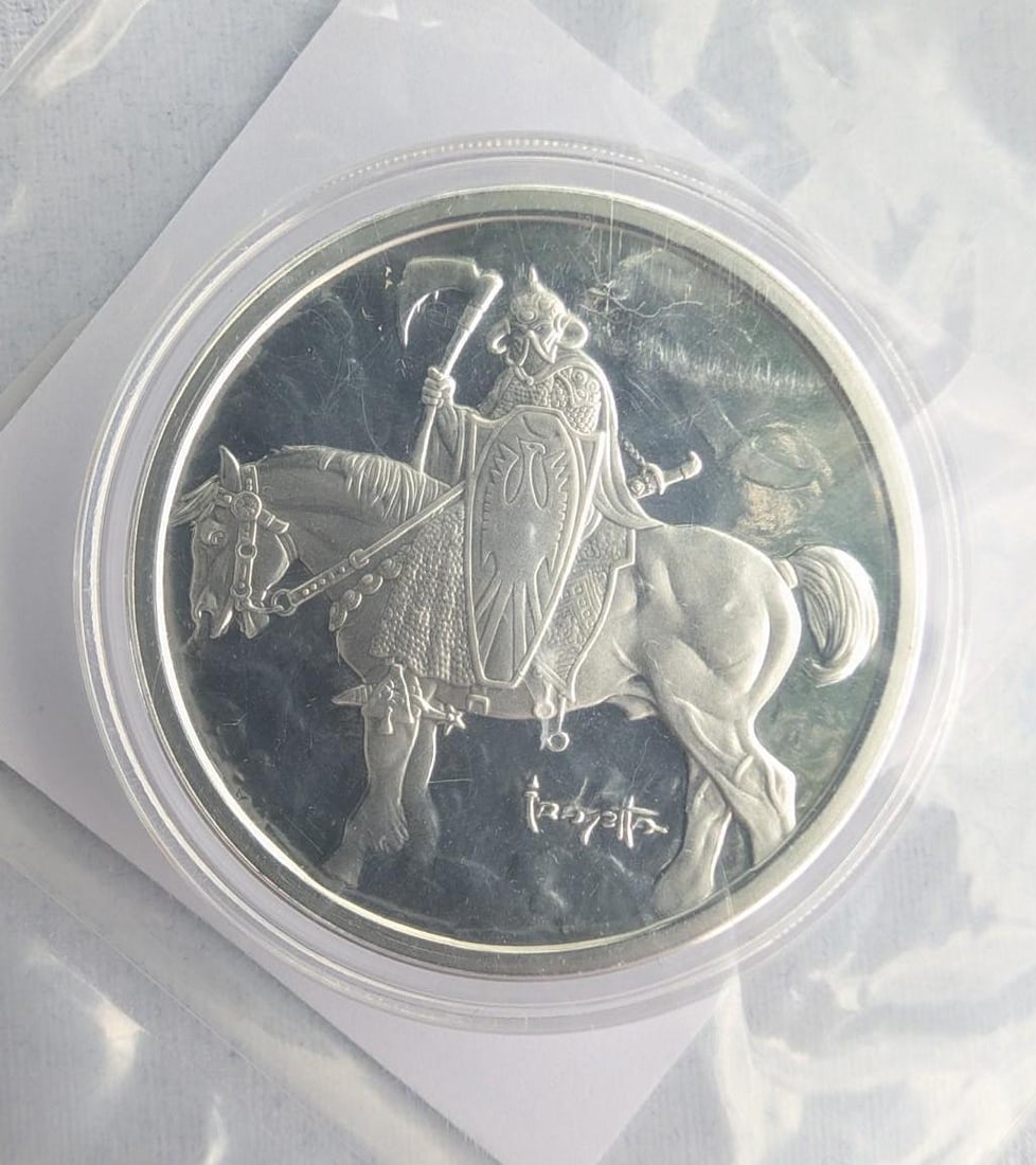(3) Frank Frazetta Proof "Death Dealer" 1 Ounce .999 Silver Rounds - 5