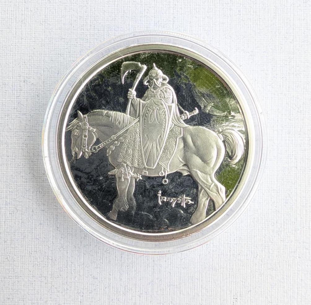 (3) Frank Frazetta Proof "Death Dealer" 1 Ounce .999 Silver Rounds - 5