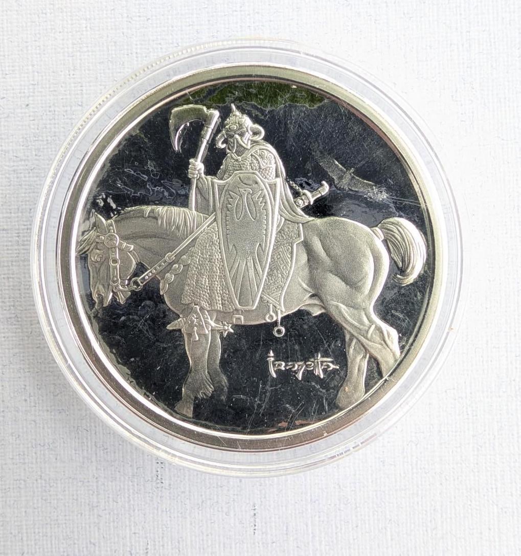 (3) Frank Frazetta Proof "Death Dealer" 1 Ounce .999 Silver Rounds - 7