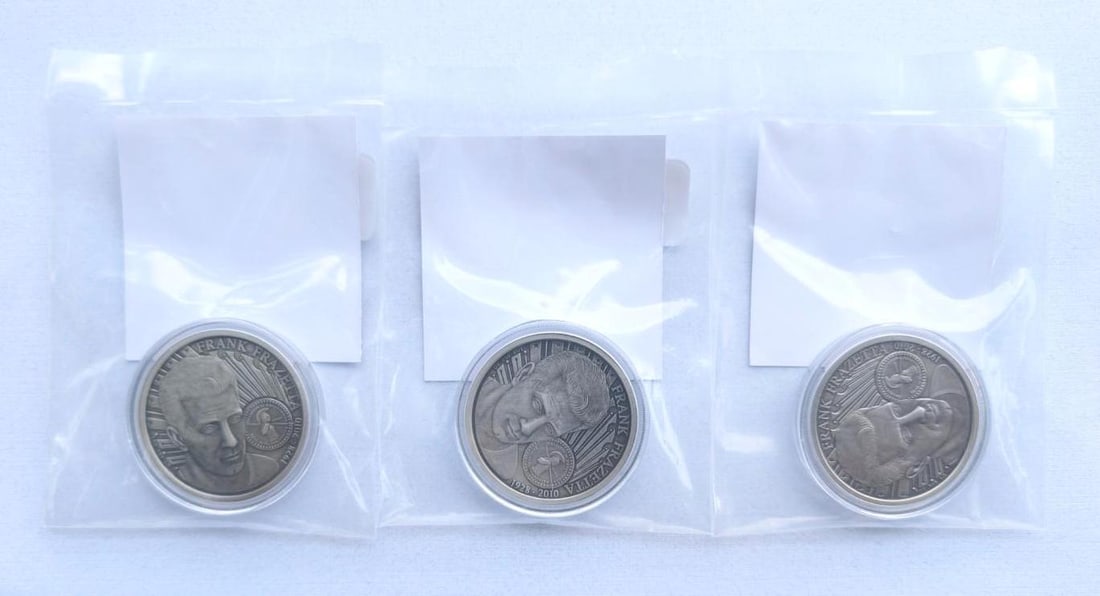 (3) Frank Frazetta Antique Finish "Death Dealer" 1 Ounce .999 Silver Rounds - 2