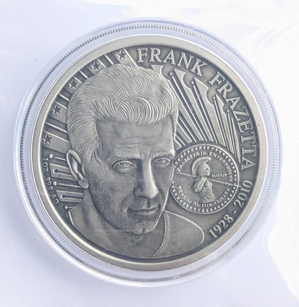 (3) Frank Frazetta Antique Finish "Death Dealer" 1 Ounce .999 Silver Rounds - 7