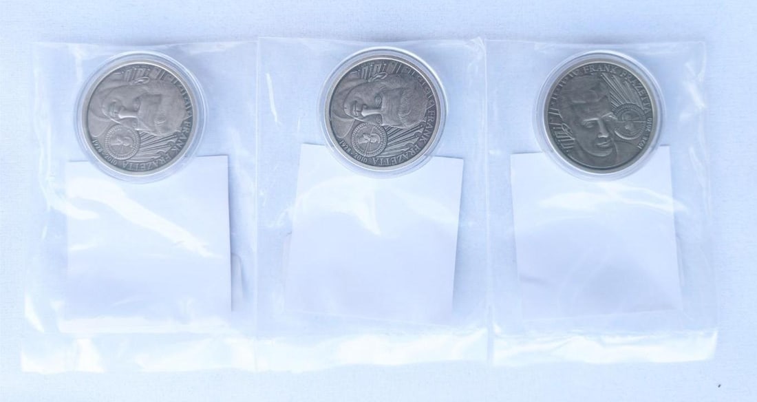 (3) Frank Frazetta Antique Finish "Death Dealer" 1 Ounce .999 Silver Rounds - 3