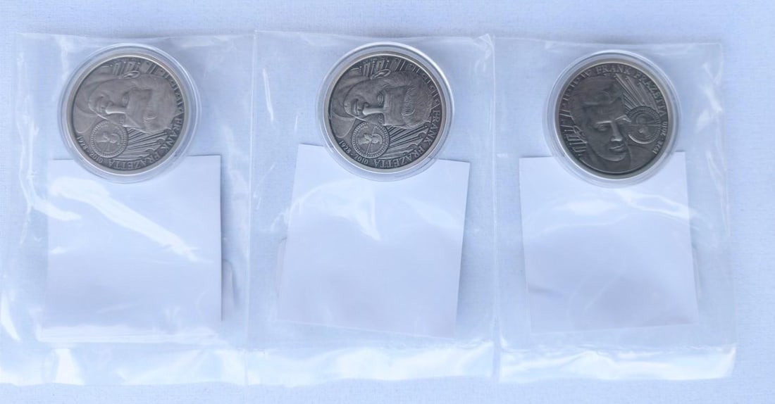 (3) Frank Frazetta Antique Finish "Death Dealer" 1 Ounce .999 Silver Rounds - 4