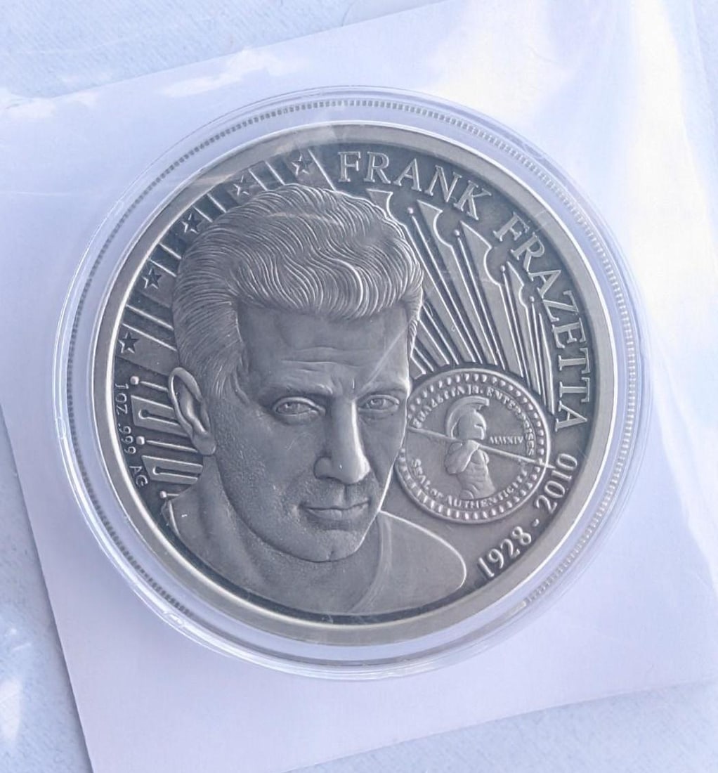 (3) Frank Frazetta Antique Finish "Death Dealer" 1 Ounce .999 Silver Rounds - 5