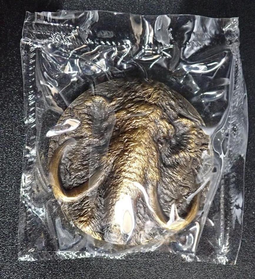 Cased Shanghai Mint Brass Mammoth Medal (1 of 3)