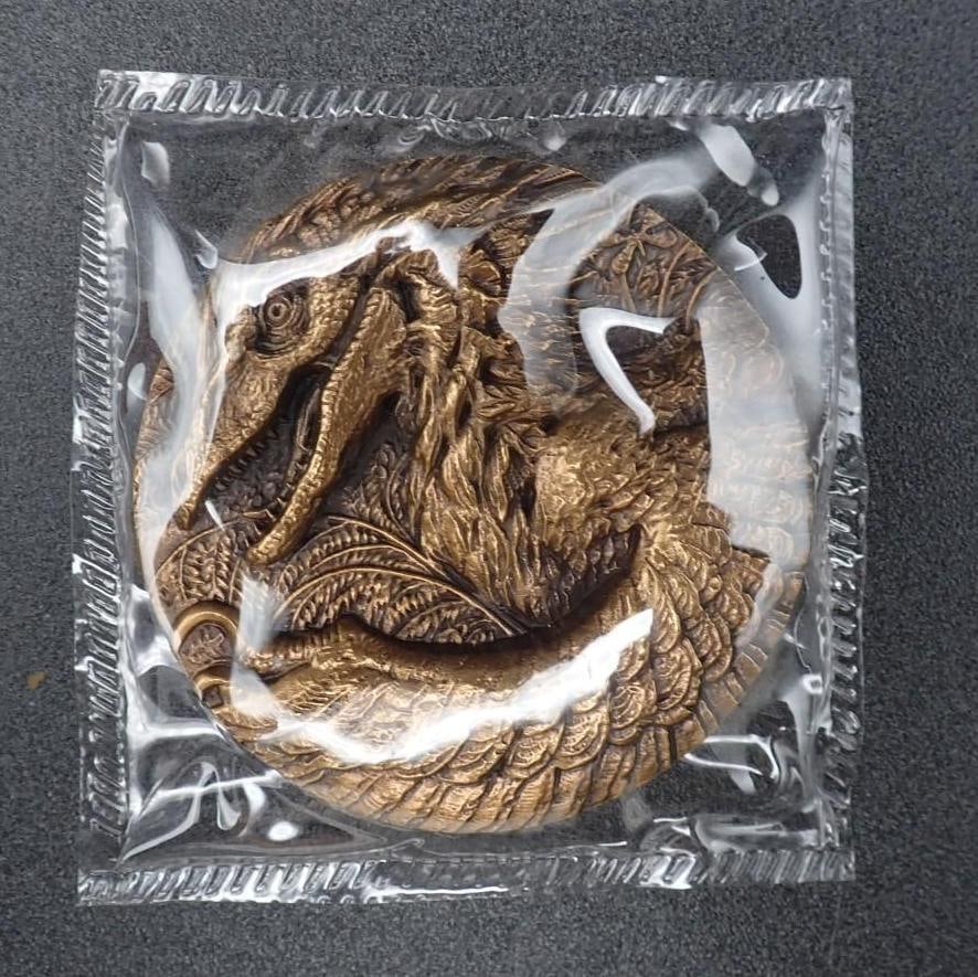 Cased Shanghai Mint Brass Sinosauropteryx Medal (1 of 3)