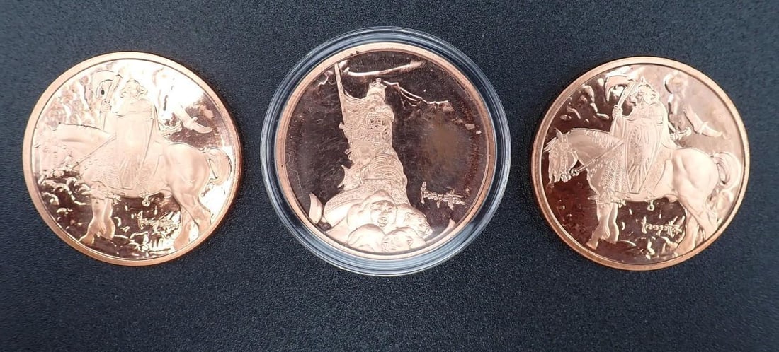 (3) Frank Frazetta 1 Ounce Copper Rounds - 2