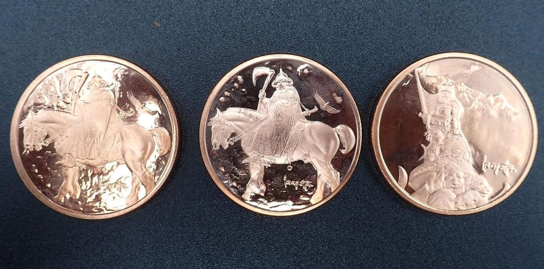 (3) Frank Frazetta 1 Ounce Copper Rounds - 2