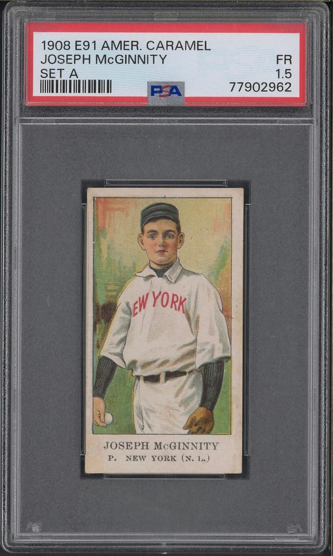 1908 E91 American Caramel Co. Joseph McGinnity (1 of 2)