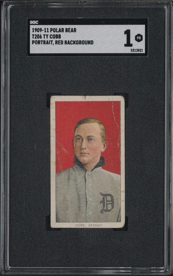 1909-11 T206 Polar Bear Ty Cobb (red background) (1 of 2)