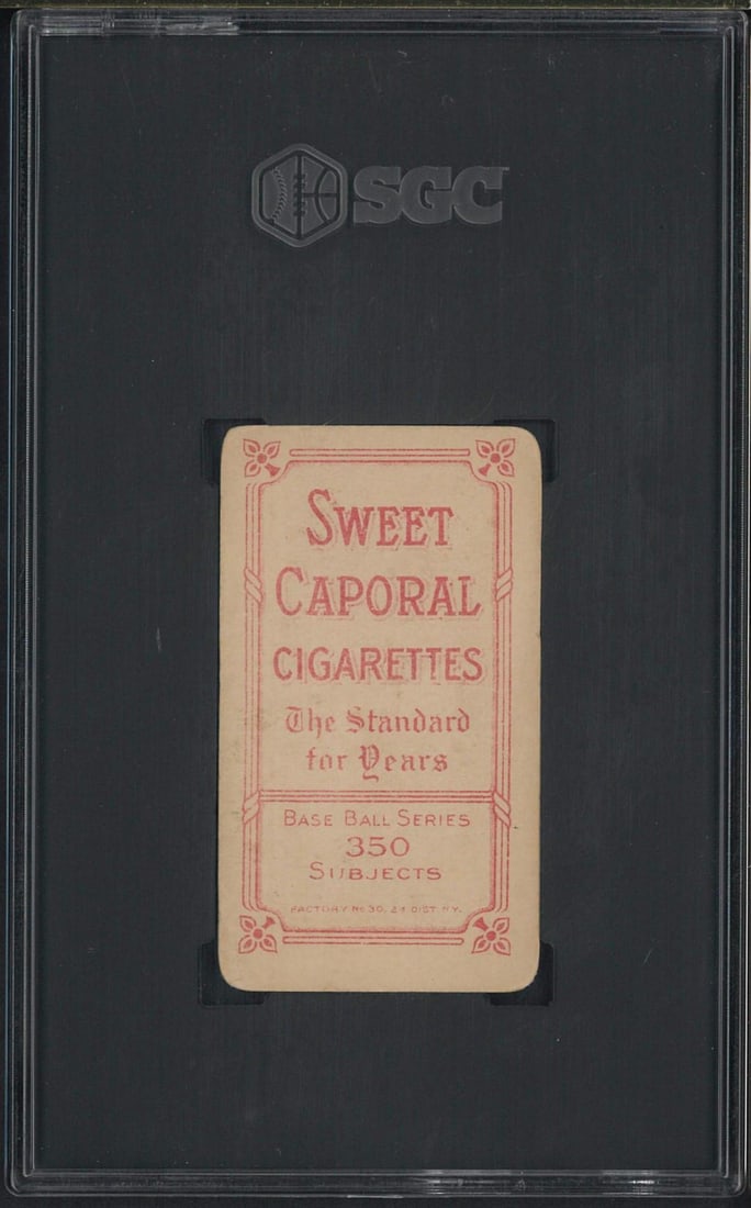 1910 T206 Sweet Caporal Hughie Jennings (one hand showing) - 2