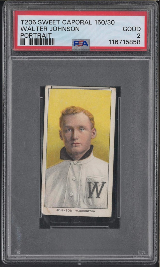 T206 Sweet Caporal Walter Johnson (portrait) (1 of 2)