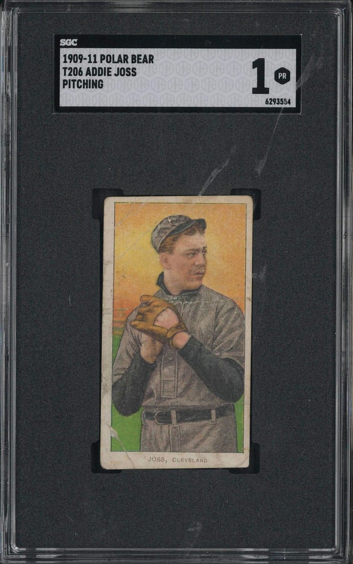1909-11 T206 Polar Bear Addie Joss (pitching) (1 of 2)