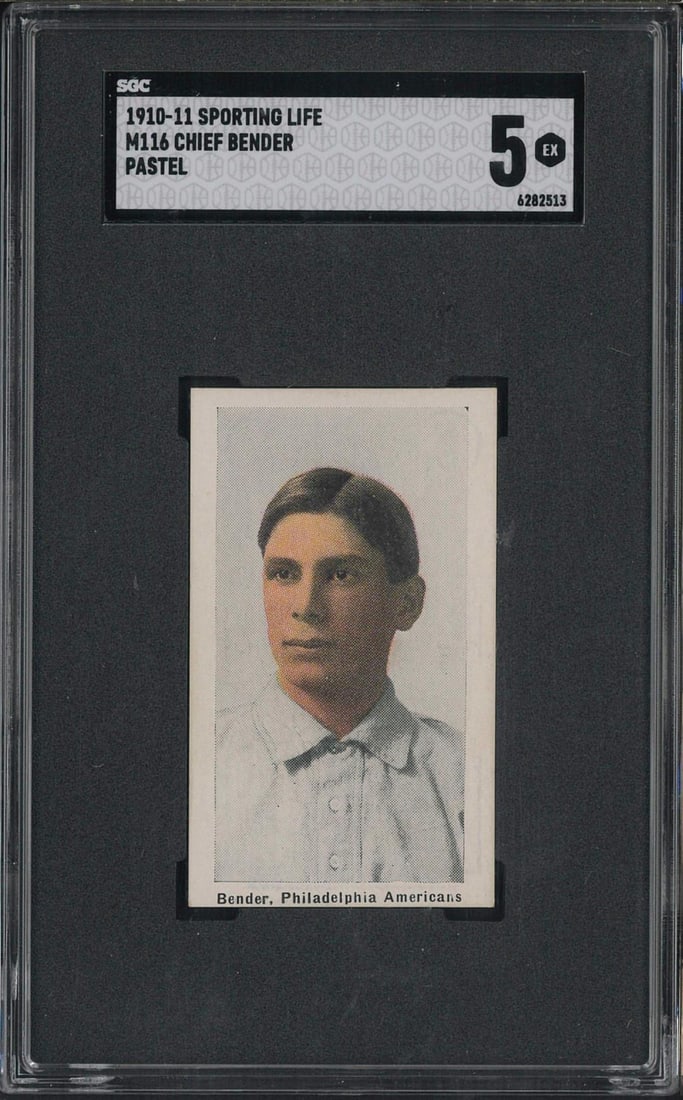 1910-11 M116 Sporting Life Chief Bender (pastel): 1910-11 M116 Sporting Life Chief Bender (pastel) -SGC EX 5