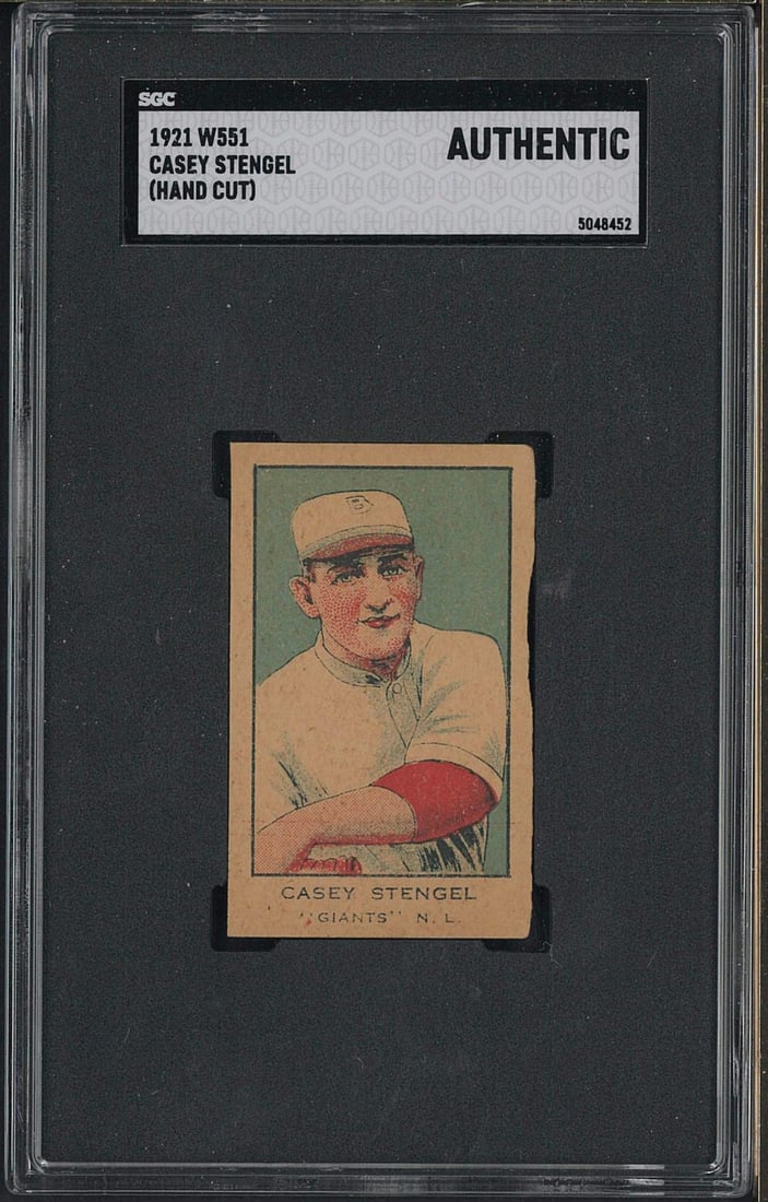 1921 W551 Hand Cut Casey Stengel: 1921 W551 Hand Cut Casey Stengel -SGC Authentic