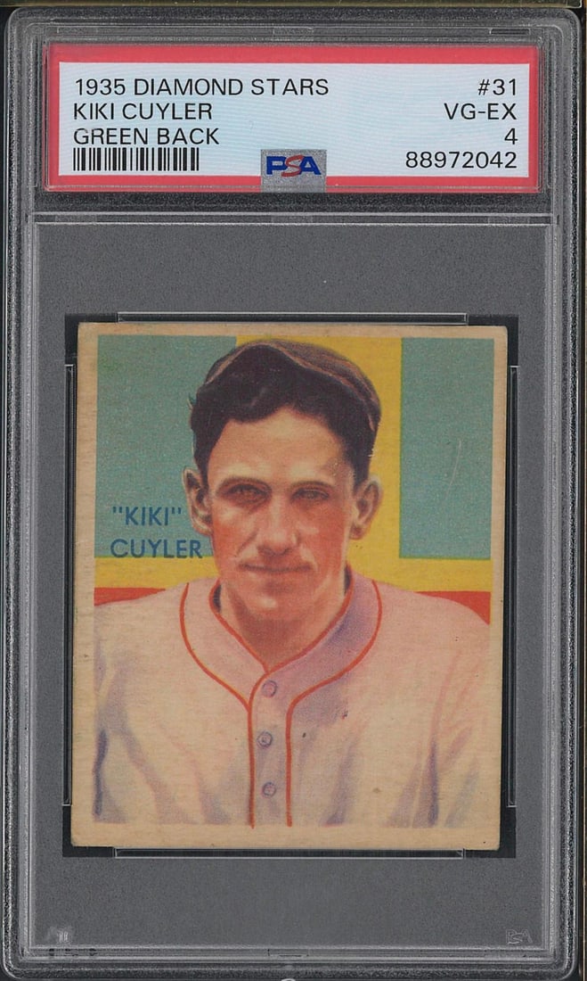 1935 Diamond Stars #31 kiki Cuyler: 1935 Diamond Stars #31 kiki Cuyler -PSA VG-EX 4