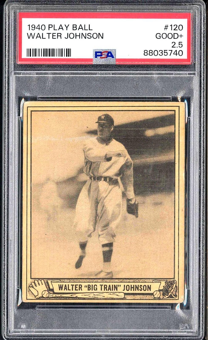 1940 Play Ball #120 Walter Johnson (1 of 2)