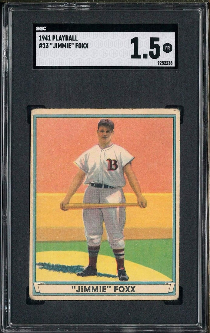 1941 Play Ball #13 "Jimmie" Foxx: 1941 Play Ball #13 "Jimmie" Foxx -SGC FR 1.5