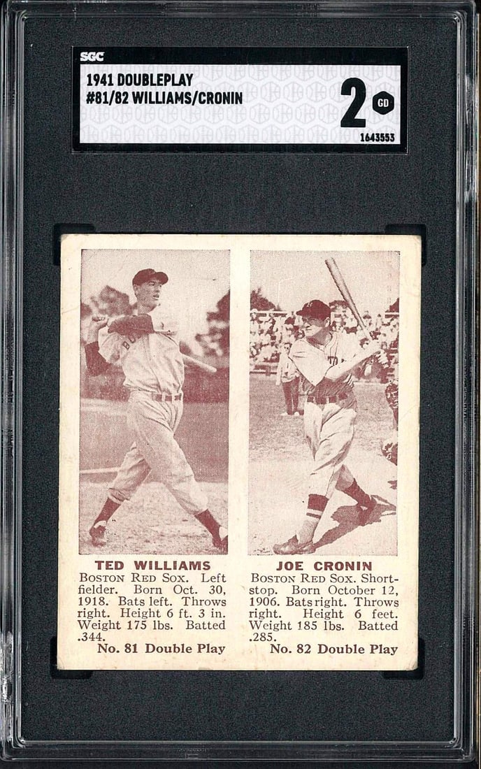 1941 Double Play #81/18 Williams/Cronin: 1941 Double Play #81/18 Williams/Cronin -SGC GD 2