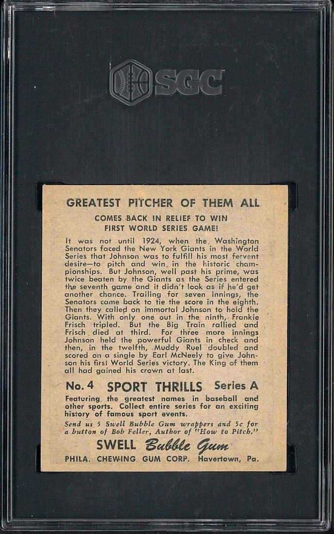 1948 Swell Sport Thrillers #4 Greatest Pitcher - 2