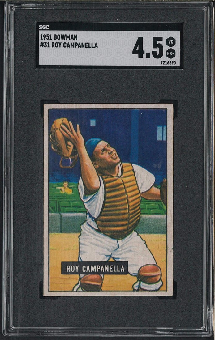 1951 Bowman #31 Roy Campanella: 1951 Bowman #31 Roy Campanella -SGC VG-EX+ 4.5
