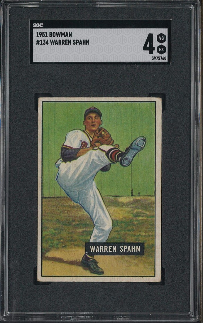 1951 Bowman #134 Warren Spahn (1 of 2)