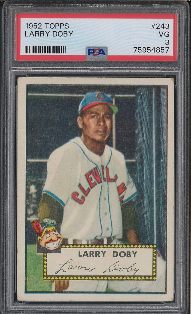 1952 Topps #243 Larry Doby: 1952 Topps #243 Larry Doby -PSA VG 3