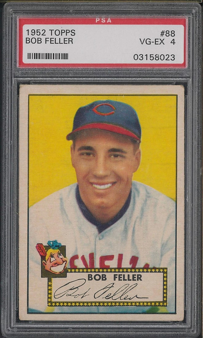 1952 Topps #88 Bob Feller: 1952 Topps #88 Bob Feller -PSA VG-EX 4