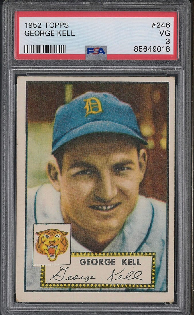 1952 Topps #246 George Kell: 1952 Topps #246 George Kell -PSA VG 3