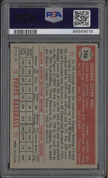 1952 Topps #246 George Kell - 2
