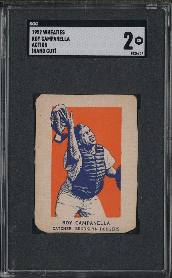 1952 Wheaties Hand Cut Roy Campanella: 1952 Wheaties Hand Cut Roy Campanella -SGC GD 2