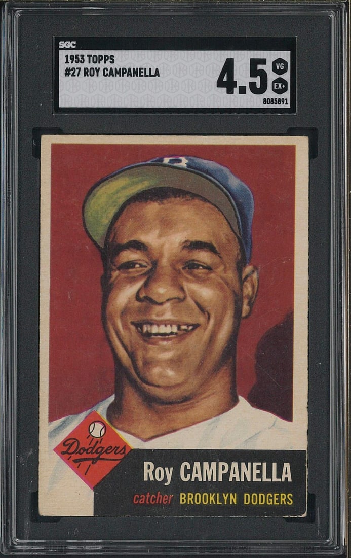1953 Topps #27 Roy Campanella: 1953 Topps #27 Roy Campanella -SGC VG-EX+ 4.5