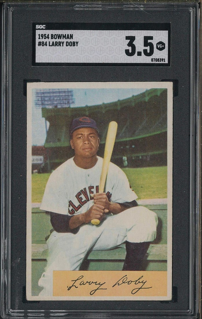 1954 Bowman # 84 Larry Doby: 1954 Bowman # 84 Larry Doby -SGC VG+ 3.5