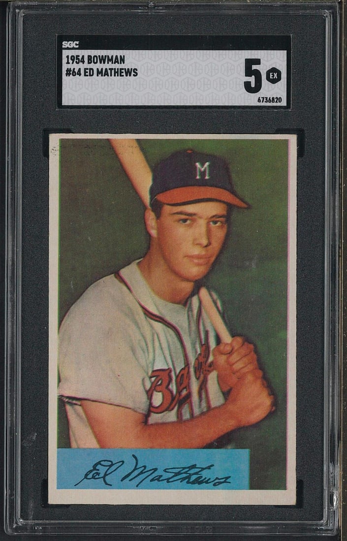 1954 Bowman #64 Ed Mathews (1 of 2)