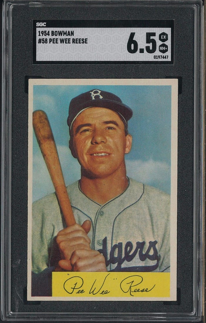 1954 Bowman #58 Pee Wee Reese (1 of 2)