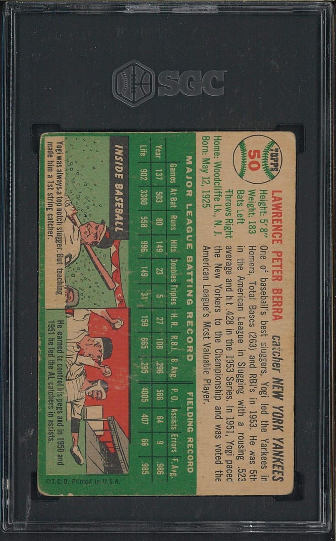 1954 Topps #50 Yogi Berra - 2