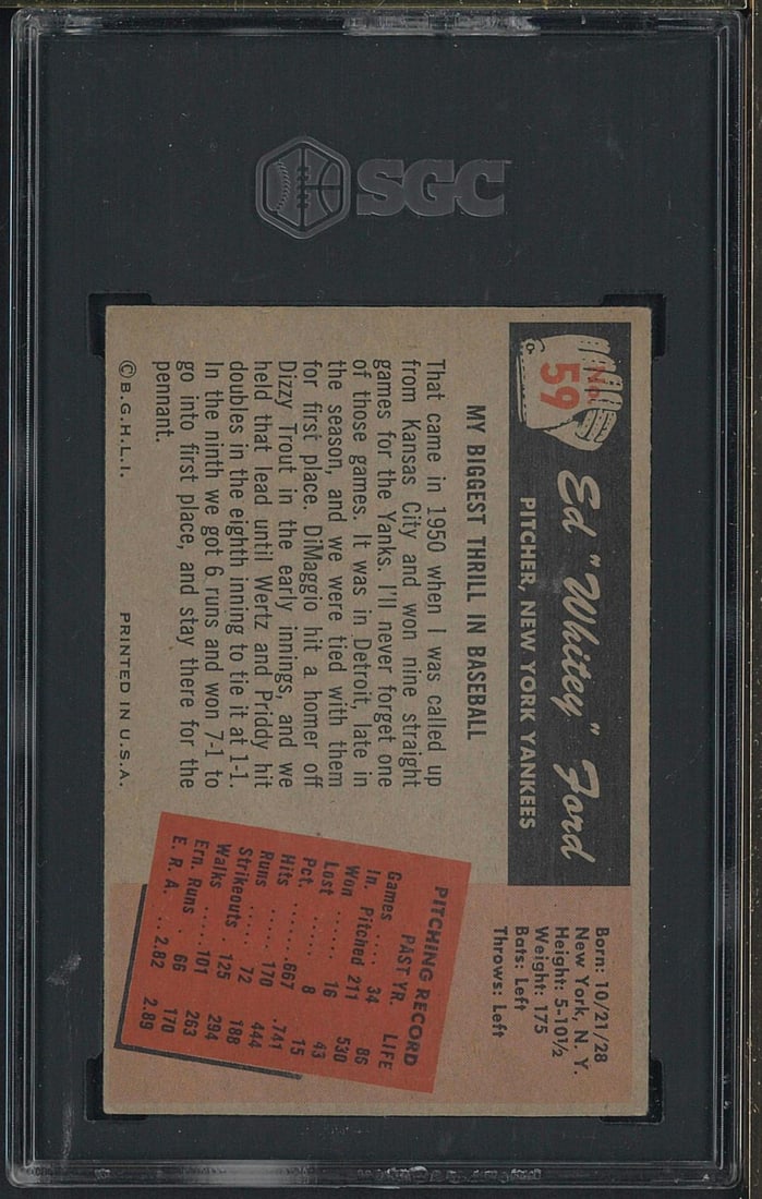 1955 Bowman #59 Whitey Ford - 2